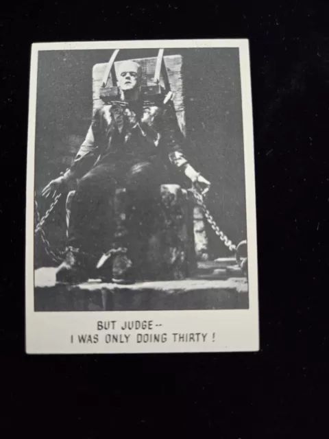 1973 Creature Feature Youll Die Laughing Topps Card Frankenstein Monster 123