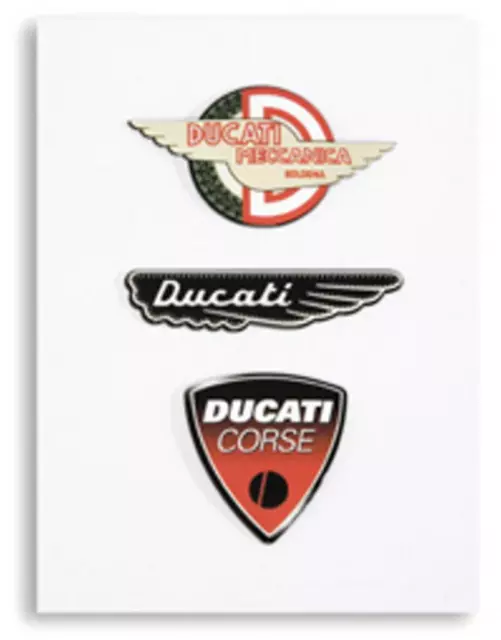 Ducati 3er Kit Corse Meccanica Aile 3D Autocollant Sticker Ensemble Neuf