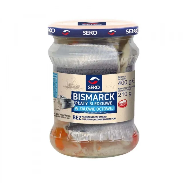 "Aringa Bismarck"" - filetti di aringhe marinati di SEKO, 400 g