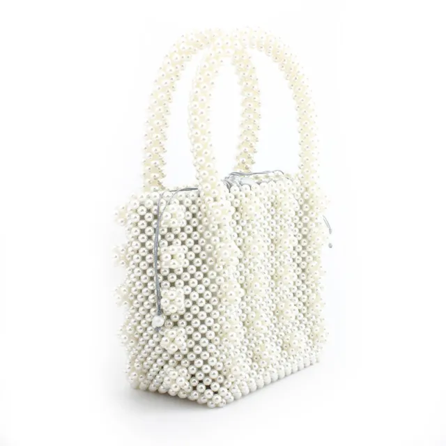 Magic Handbags Women Bags Pearl Handmade Beaded Tote Evening Bag Clutches Pouch 3