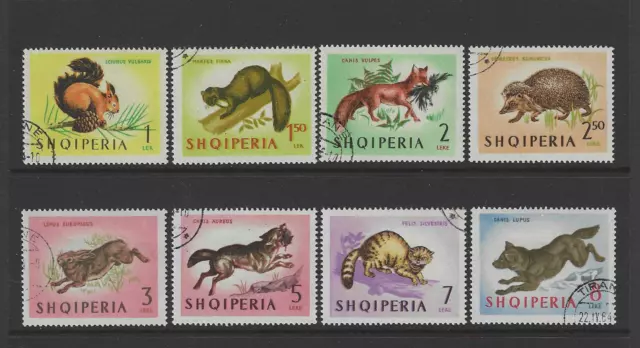 Albanien Briefmarken-Satz von 1964 Mi.Nr. 815-822 gestempelt Tiere