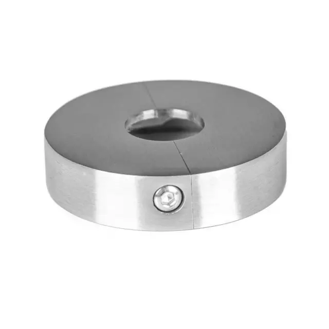 Acero Inox Rosetón Cubierta de Roseta Tapa de Poste Dos Partes para Tubo Redondo