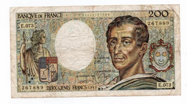 FR2-France-200 francs 1989-E073-voir état