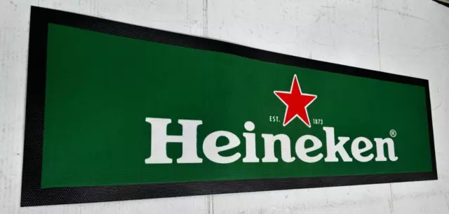 Heineken Beer Rubber Backed Bar Mat Runner