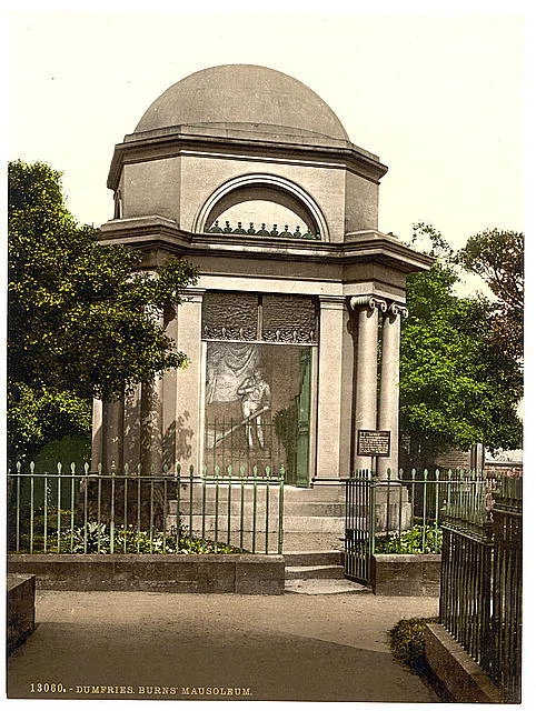 Burns Mausoleum Dumfries Scotland c1900 OLD PHOTO