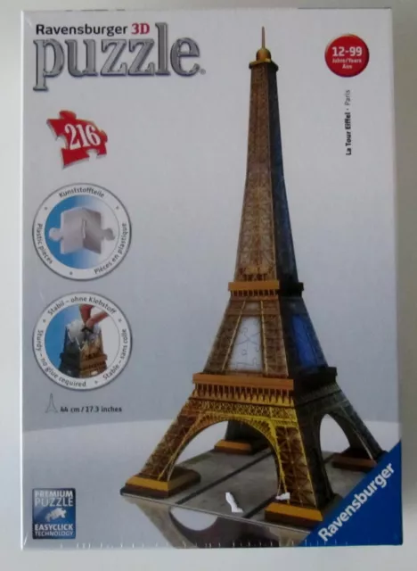 Nuevo En Lámina: Ravensburger 3D Puzzle Torre Eiffel! Gran 2. Salida! 216 Piezas