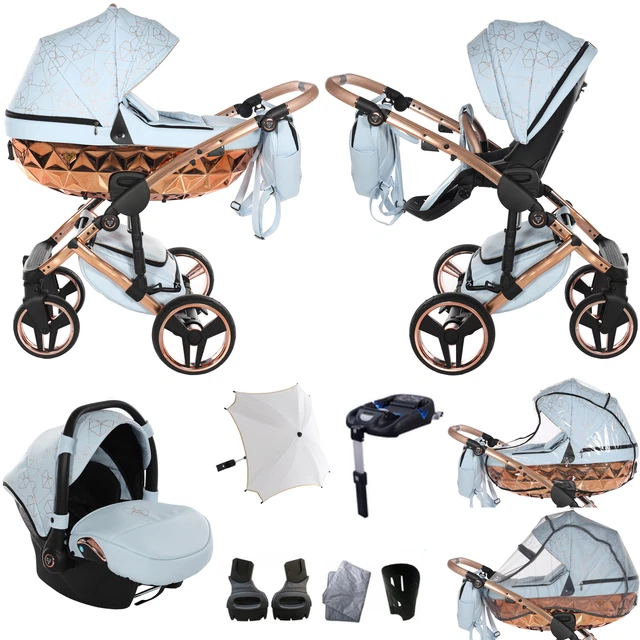 JUNAMA DIAMOND V3 Heart 2in1 3in1 4in1 BABY PRAM PUSHCHAIR CAR SEAT ISOFIX