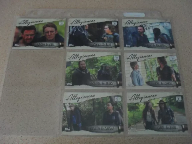 The Walking Dead - Season 7 ALLEGIANCES Insert card set (7 cards)