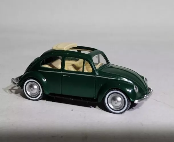 Wiking VW Volkswagen Käfer 1200 mit Faltdach grün Werbemodell Wandt PMS 1:87 gut