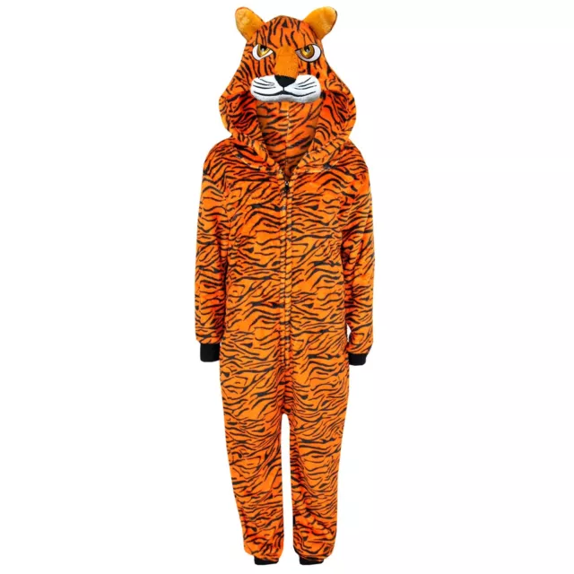 Kids Girls Boys A2Z Onesie One Piece Soft Fluffy Tiger World Book Day Costume