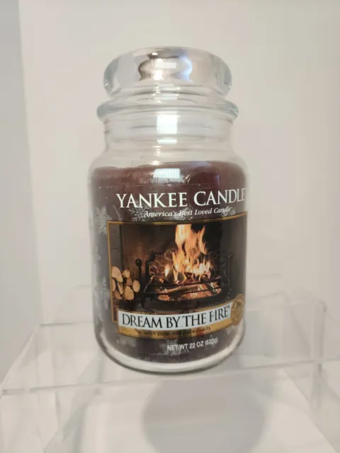 BARELY USED- YANKEE CANDLE  22OZ DREAM BY THE FIRE  Winter Wonderland Collection