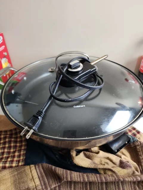 Cuisinart Countertop Electric Skillet 15" StainlessSteel CSK-150 See Pics