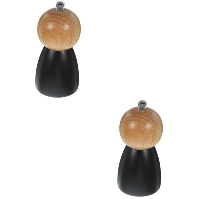 2 piezas amoladora de pimienta de metal amoladora de cerámica recargable sal de pimienta manual