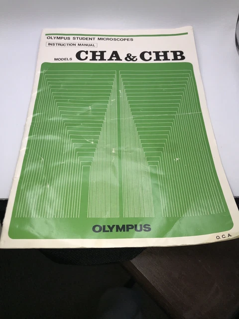Olympus models CHA & CHB Microscope Instruction Manual - Original, not a reprint