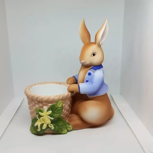 Party Lite Easter Spring Bertie Bunny Rabbit Votive Candle Holder Figurine