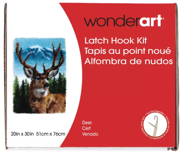 Wonderart Classic Latch Hook Kit 20"X30"-Deer 426403