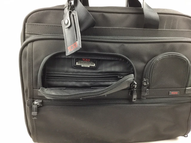 Tumi Alpha Deluxe Wheeled Expandable Brief Black Ballistic Nylon 26127DH 3