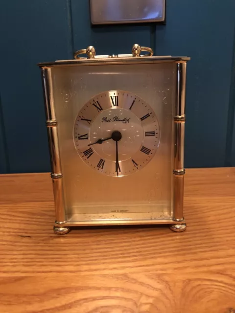 Robert Blandford Brass Carriage / Mantel Clock. 1873 Made In Germany