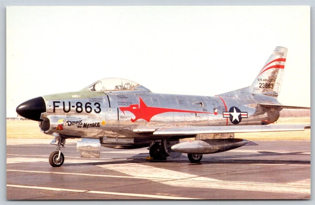 Postcard North American F-86D Sabre Military Aircraft S135