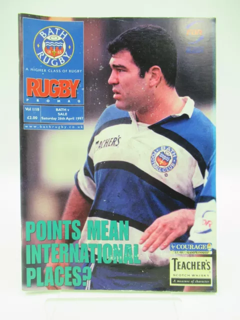 Bath Rugby Official Programme Vs Sale 26 April 1997 Vol 1 /18
