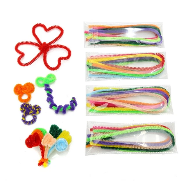 100 piezas limpiadores de tuberías tallos de oruga multicolor para artesanías