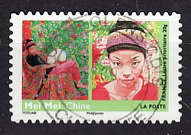 FRANKREICH Jahrgang 2009 China Mei Frauen Gemälde MH Michel 4624 zentrisch gest.