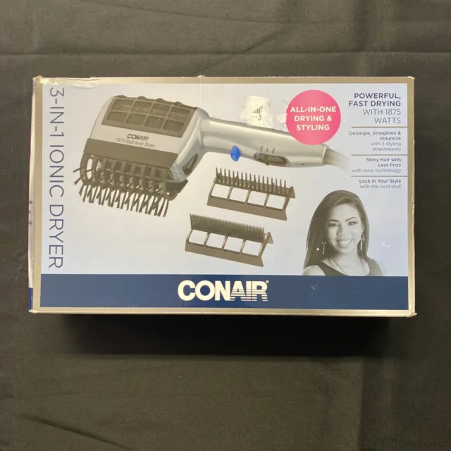 Conair 1875 Watt 3-in-1 Styling Hair Dryer with Ionic Technology