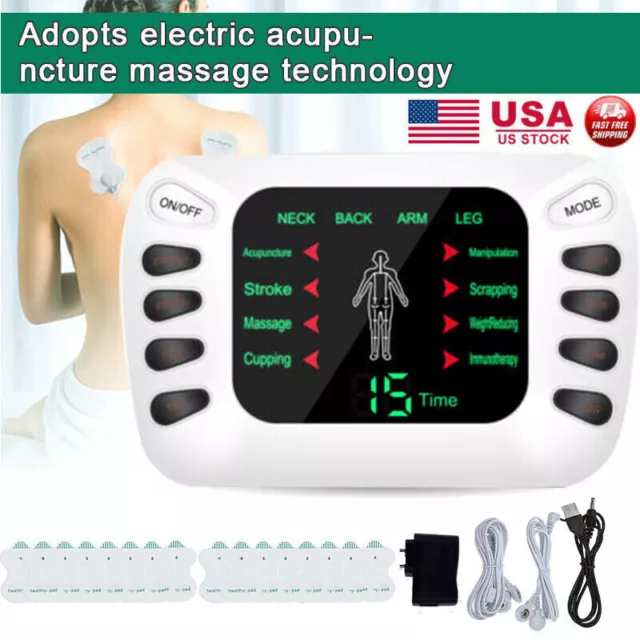 Electric Pulse Massager Tens Unit Muscle Stimulator Machine Therapy Pain Relief