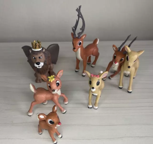 Rudolph the Rednose Reindeer Island of Misfit Toys PVC Figures 7 Pieces Lot