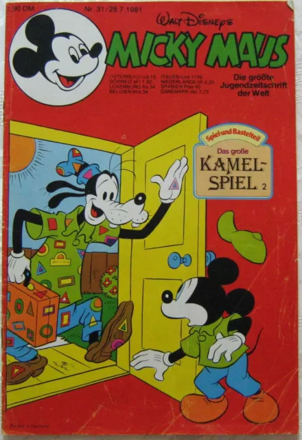 Micky Maus Heft 31 1981 Extra Beilage Kamelspiel 2