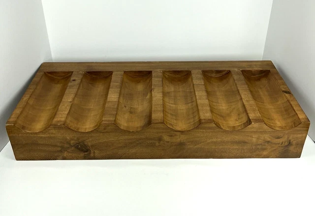 Pottery Barn Rustic Wood Entertaining Wine Bottle Storage Shelf Mahogany 24”
