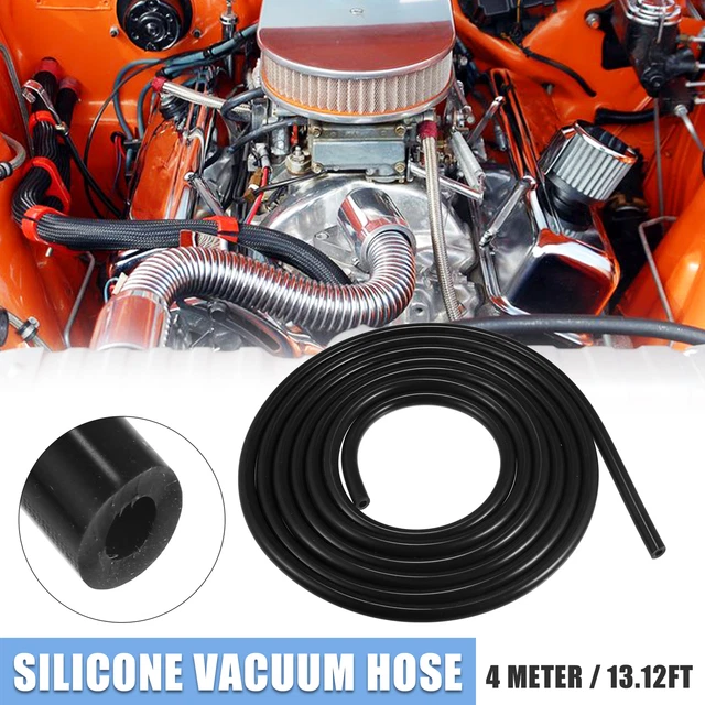 6mm ID 16.40ft Car Silicone Vacuum Hose Pipe Water Air Boost Line Tube Black