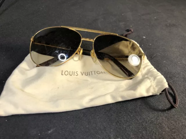 LOUIS VUITTON ATTITUDE Pilot Damier Z0339U Sunglasses Gold W