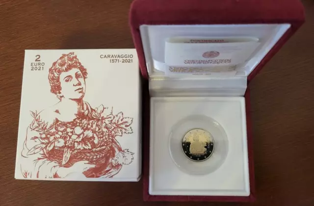 Vatikan 2 Euro Münze - 450. Geburtstag von Caravaggio 2021 - PP