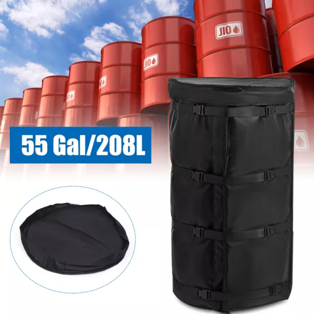 55 Gal Drum Heating Blanket Barrel Heater Power Blanket Pail Adjustment 49°C New