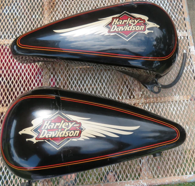 1995 HARLEY DAVIDSON FXSTC Softail EVO Gas Fuel Split Tank Black 400.