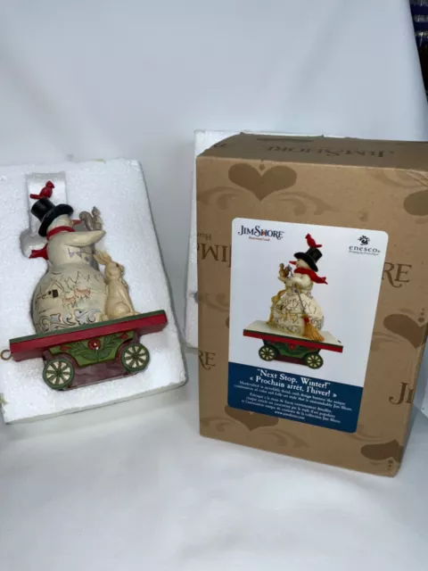 Jim Shore Next Stop Winter Christmas Train Piece Snowman Bunny 6008133 Enesco