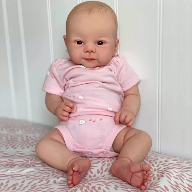 49CM Reborn Baby Girl Julieata Lovely Real Touch Newborn Doll Soft Cloth Body