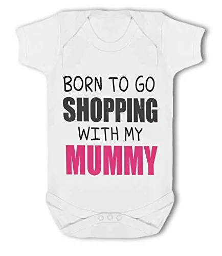 Born to go Shopping with my Mummy - Gilet bambino di BWW Print Ltd