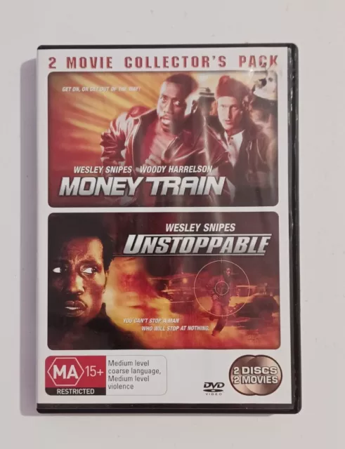 Money Train / Unstoppable DVD Region 4 GC Wesley Snipes Action Free Postage