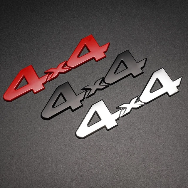 4WD Car Rear Tailgate Sticker Emblem Badge Sticker 3D 4x4 Logo Decoration