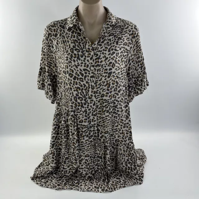 Vine Apparel Womens Dress Animal Print Short Length GUC Size 12