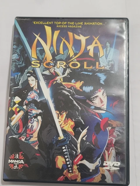 NINJA SCROLL (DVD, 1998) (English Dub and Sub) Manga Video Anime W
