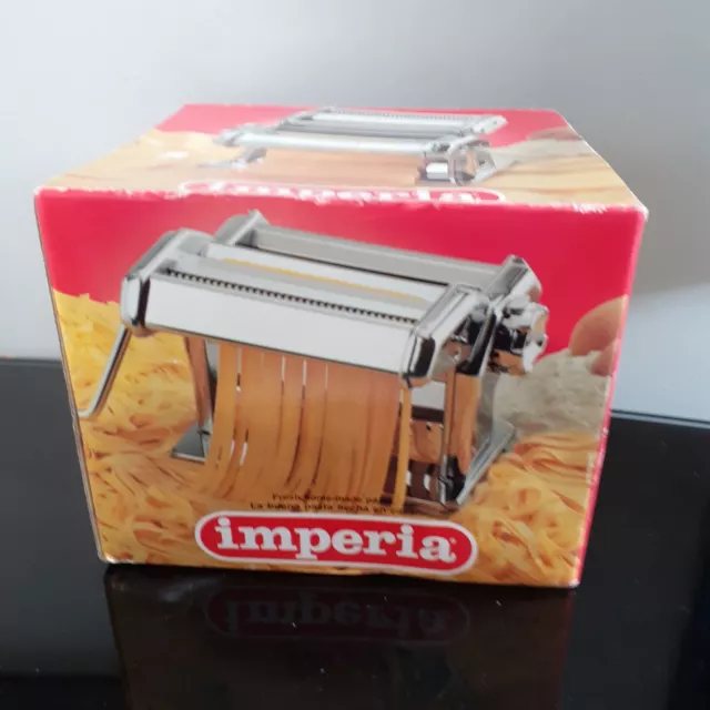 Boxed Imperia Pasta machine, for making pasta or pastry in 6 thicknesses.