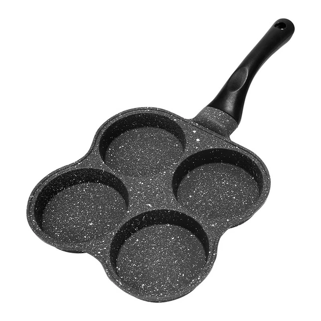 Padella frittura 4 fori frittata ispessita padella antiaderente uova frittelle