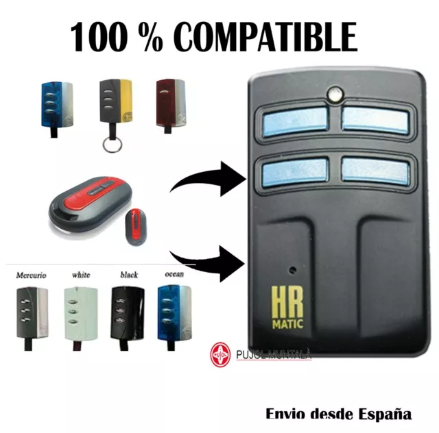 Hr Md-7 Mando De Garaje Pujol Vario Ocean Compatible Copia Codigo De Instalador