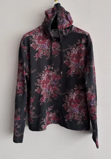 MCQ Alexander McQueen Floral Graphic MEDIUM Size Hoodie Cotton