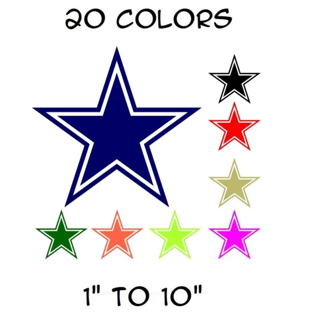 Dallas Cowboys Star Sticker Vinyl Decal Champions NFL Football Car Window Bumper