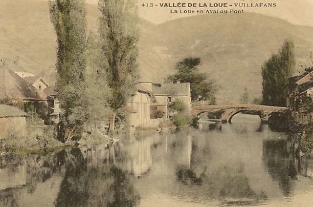 Cpa Vallee De La Loue Vuillafans La Loue Aval Du Pont