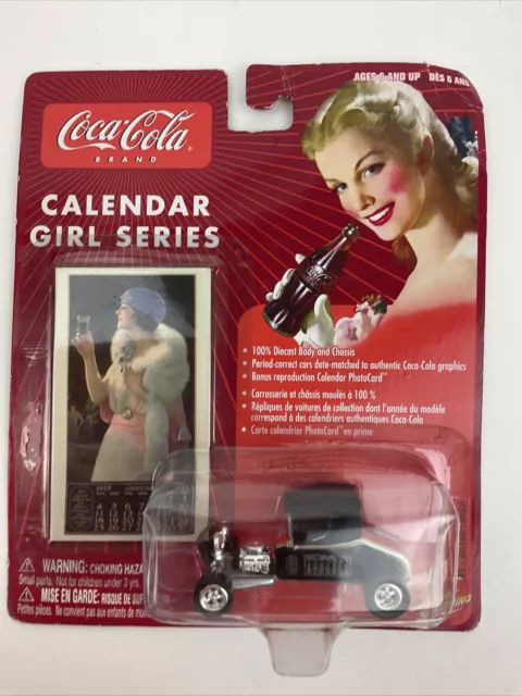 Johnny Lightning 20s 1920 Ford T-Bucket Coca Cola Calendar Girl Series Car Black